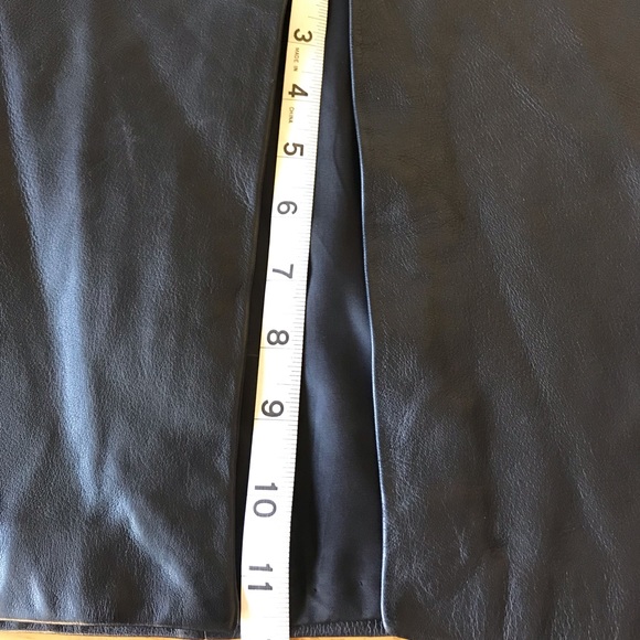 Full Length 100% Black Leather Size 10 Skirt - Picture 6 of 8